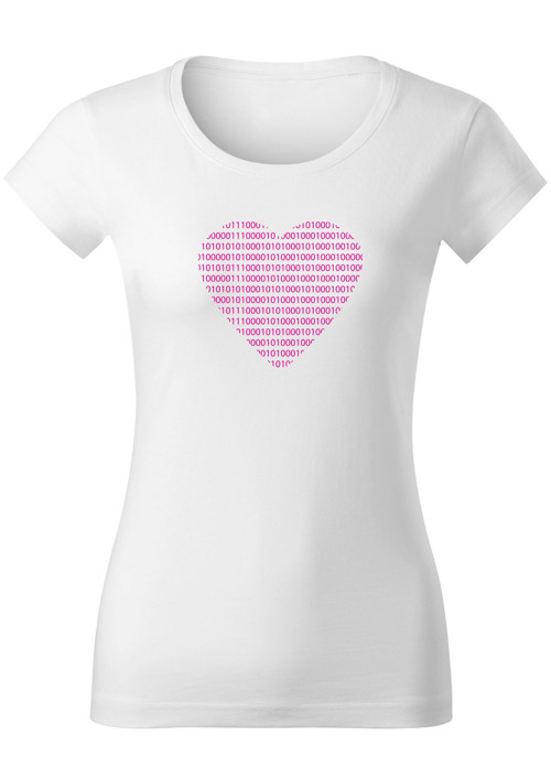Dámské tričko "Heart Binary Code" — foto 1