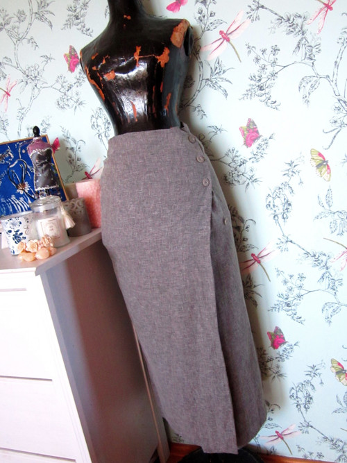 Sukně pencil long grey — foto 1