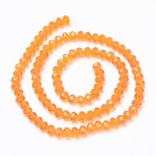 Skleněné rondelky oranžové 6x5mm 20ks