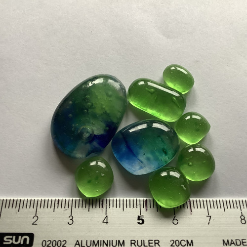Zelené sklo 8 ks / 187 — foto 1