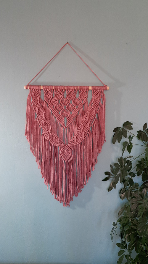 Nástěnná macramé dekorace- Macramé tapiserie