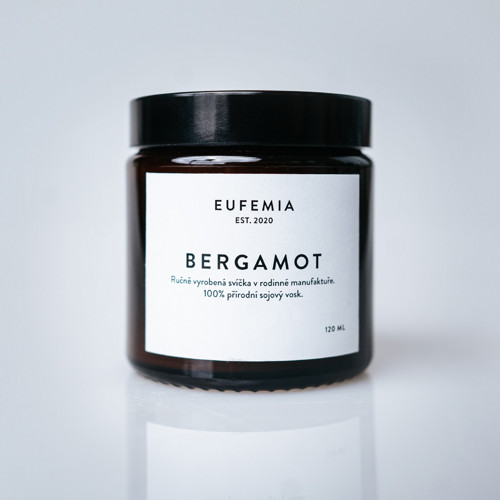 Sojová svíčka s vůní BERGAMOT - 120 ml