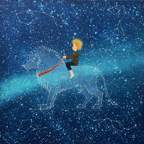 Souhvězdí Lva- 40x40cm — foto 1