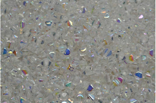100 ks Crystal Clear Luster Becone Beads české