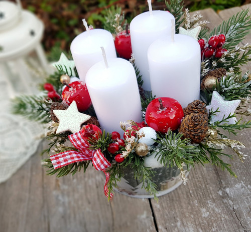 Adventní svícen v plecháčku — foto 1