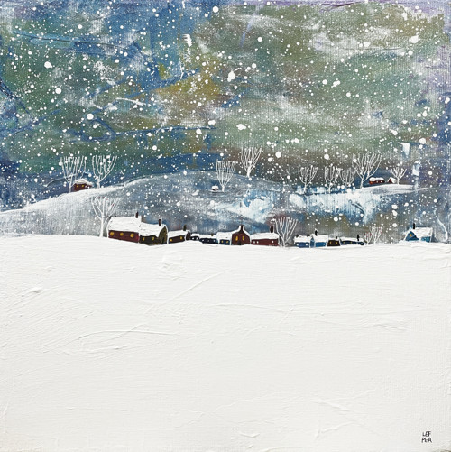 V zimní peřince - 30x30cm — foto 1
