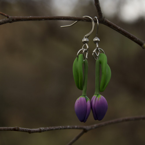 Náušnice - tulipány — foto 1