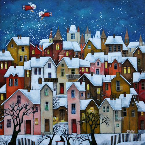Andělská noc ... 40x40cm — foto 1