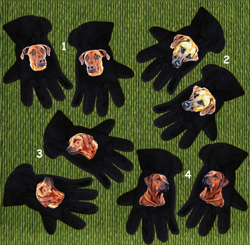 Rhodézský Ridgeback Zimní Fleecové Rukavice — foto 1
