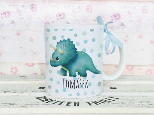 Hrneček s dinosaurem a jménem na přání