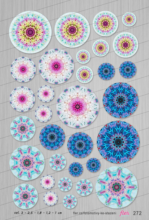 Motivy vel. 30,25,18,12,10 mm - mandaly