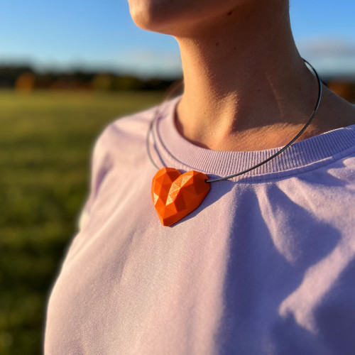 Náhrdelník srdce orange