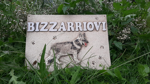 Kachle s vlčákem