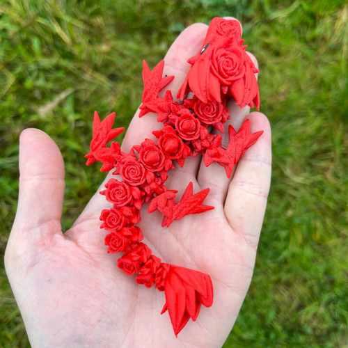 Růžičkový dráček Červenáček mládě 17 cm 3D tisk