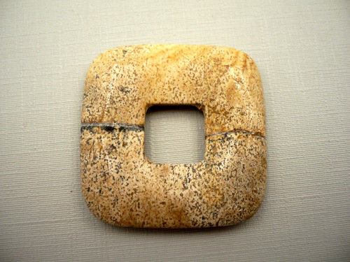 Donut 3,5 cm - jaspis obrázkový, č.1f — foto 1