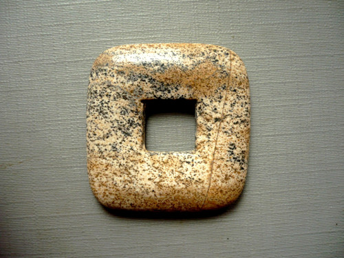 Donut 3,5 cm - jaspis obrázkový, č.3f