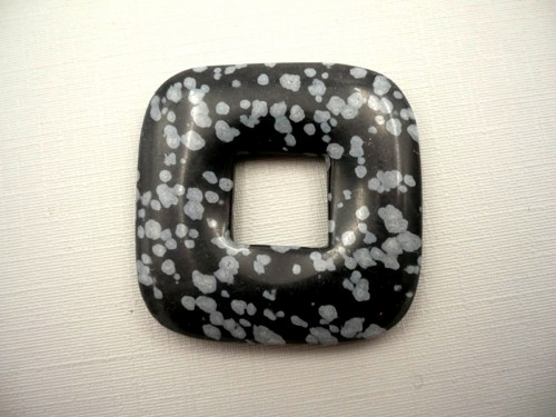 Donut 3,5 cm - obsidián vločkový, č.4f — foto 1