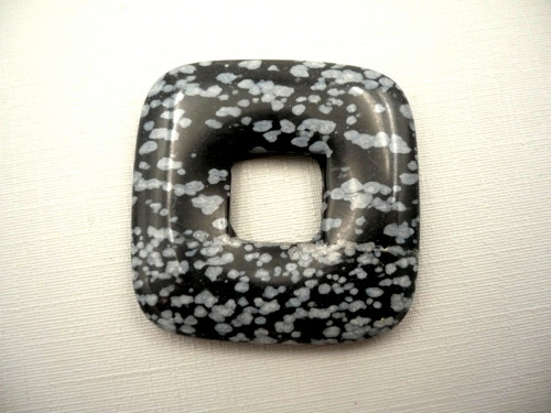 Donut 3,5 x 3,5 cm - obsidián vločkový, č.51
