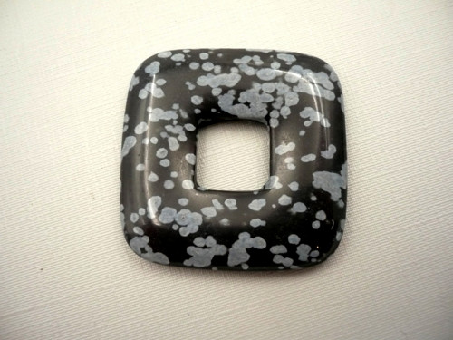 Donut 3,5 cm - obsidián vločkový, č.57f