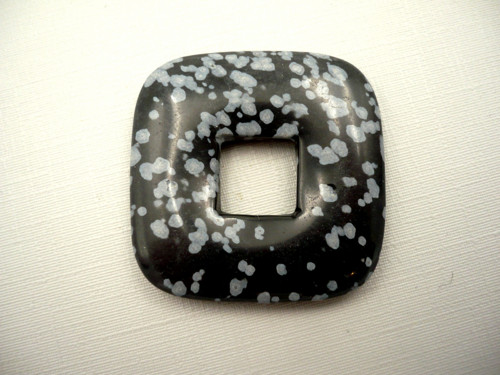 Donut 3,5 cm - obsidián vločkový, č.60f