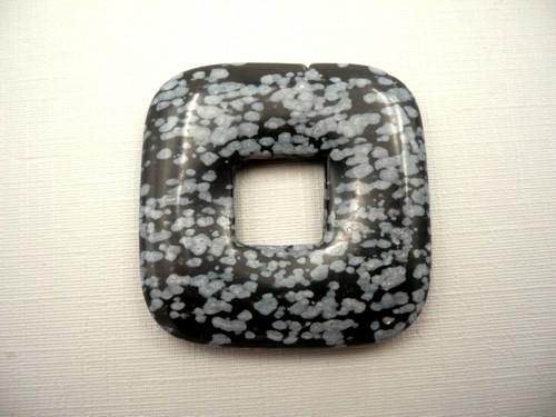 Donut 3,5 cm - obsidián vločkový, č.64f
