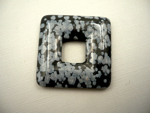 Donut 3,5 cm - obsidián vločkový, č.70f