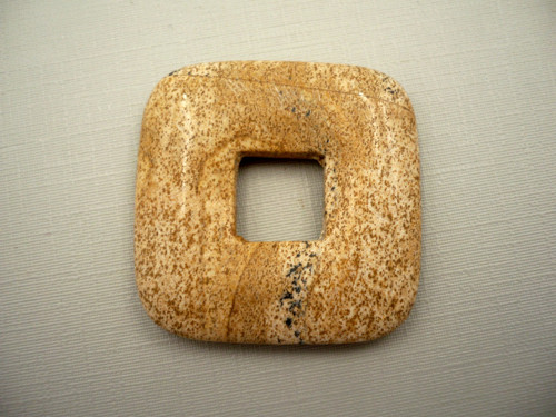 Donut 3,5 cm - jaspis obrázkový, č.6f