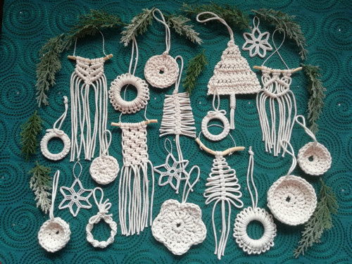 Macramé a háčkované ozdoby — foto 1