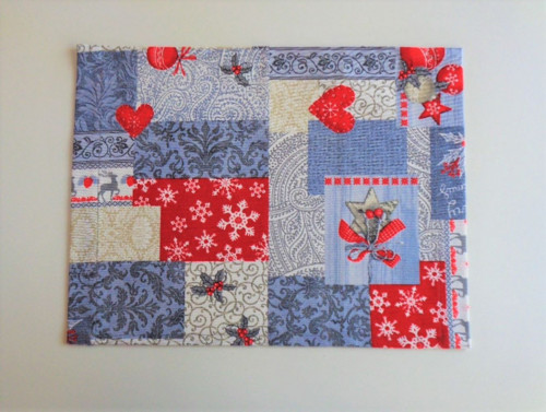 Vánoční prostírání šedý patchwork