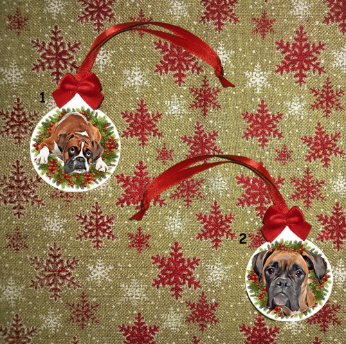 Boxer 3D Dřevěná Vánoční Ozdoba