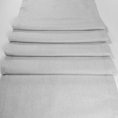 Stříbrný třpytivý ubrus 130/40 cm
