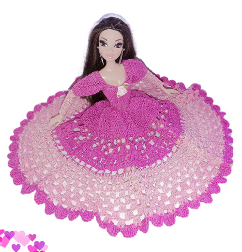 Šaty pro panenky barbie dlouhé na ples slavnostní