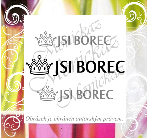 Jsi borec. Korunka 845 b). Razítko.
