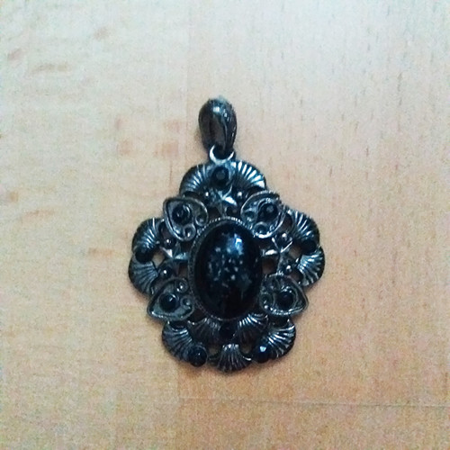 Vintage přívěsek s obsidiánem