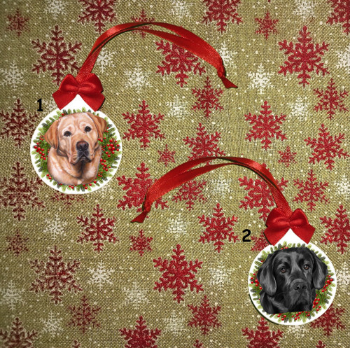 Labrador 3D Dřevěná Vánoční Ozdoba