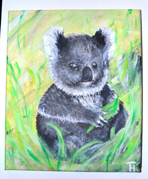 Koala- Austrálie - obraz - plátno 25x30cm - akryl
