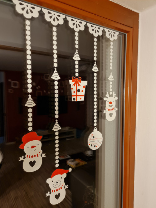 Vánoční nálepky na okno - Postavičky