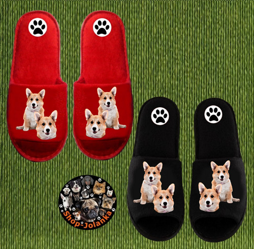 Welsh Corgi Bačkůrky- Pantofle