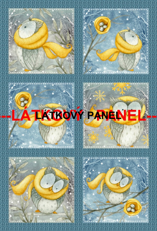 Bavlněný panel 20x30 cm - skladem — foto 1
