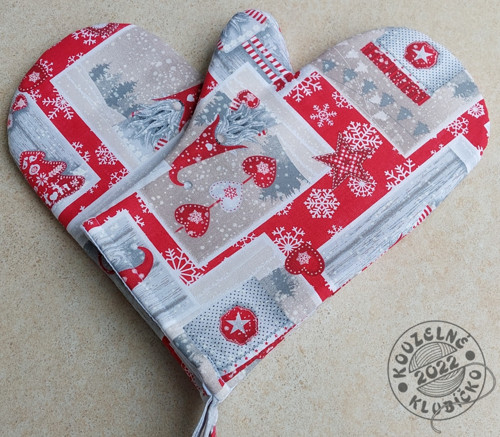 Vánoční chňapka vánoční patchwork - cena za 1 ks — foto 1