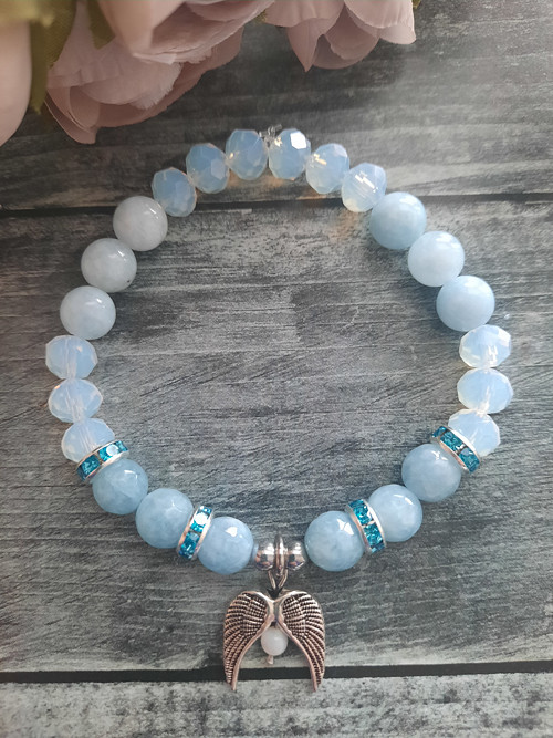 Náramek BLUE ANGEL*jadeit*opalit