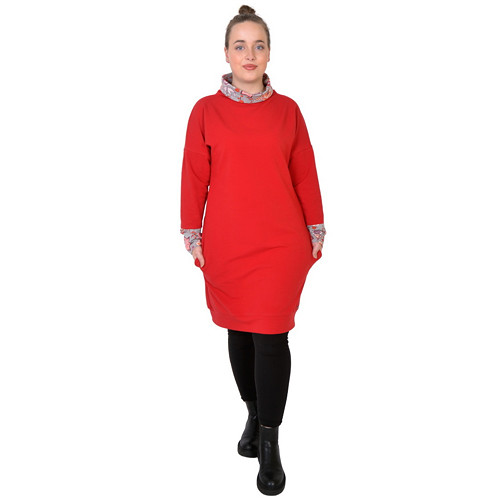 Teplákové šaty SÁBA winter / červená, vel. L, XL