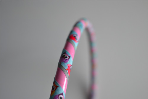 Obruč na hooping Sovičky - růžová 70 cm