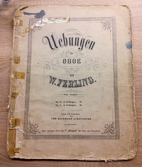 Vintage noty hoboj Uebungen Franz Wilhelm Ferling