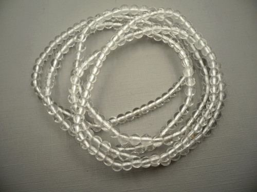 Vrtané kuličky 4,5 mm - křišťál, 10 ks