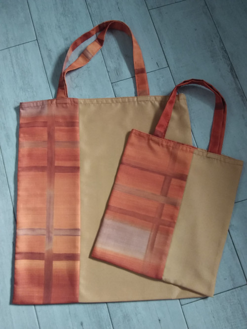 Taška nákupka oranžovo-okrová