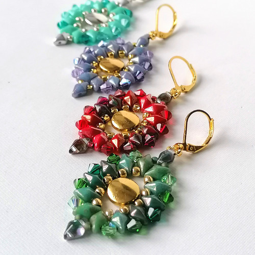 Swarovski Crystal Dangle Beaded Earrings