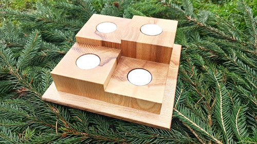 Adventní svícen dřevěný — foto 1