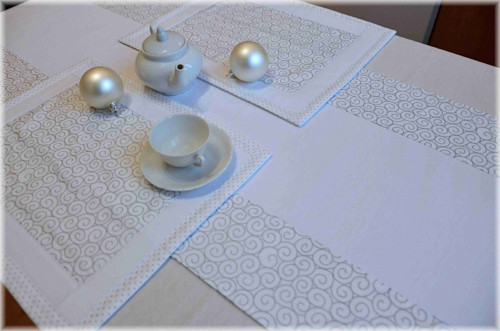 Prostírání - Stříbrné spirály — foto 1