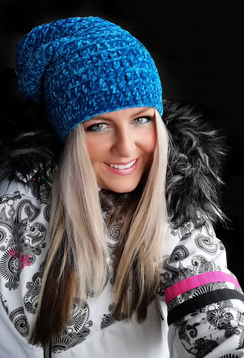 Sametová háčkovaná houmeleska /SKLADEM — foto 1